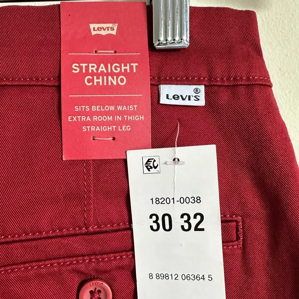 Levi’s || straight chino stretch Red Men's Denim size 30x32